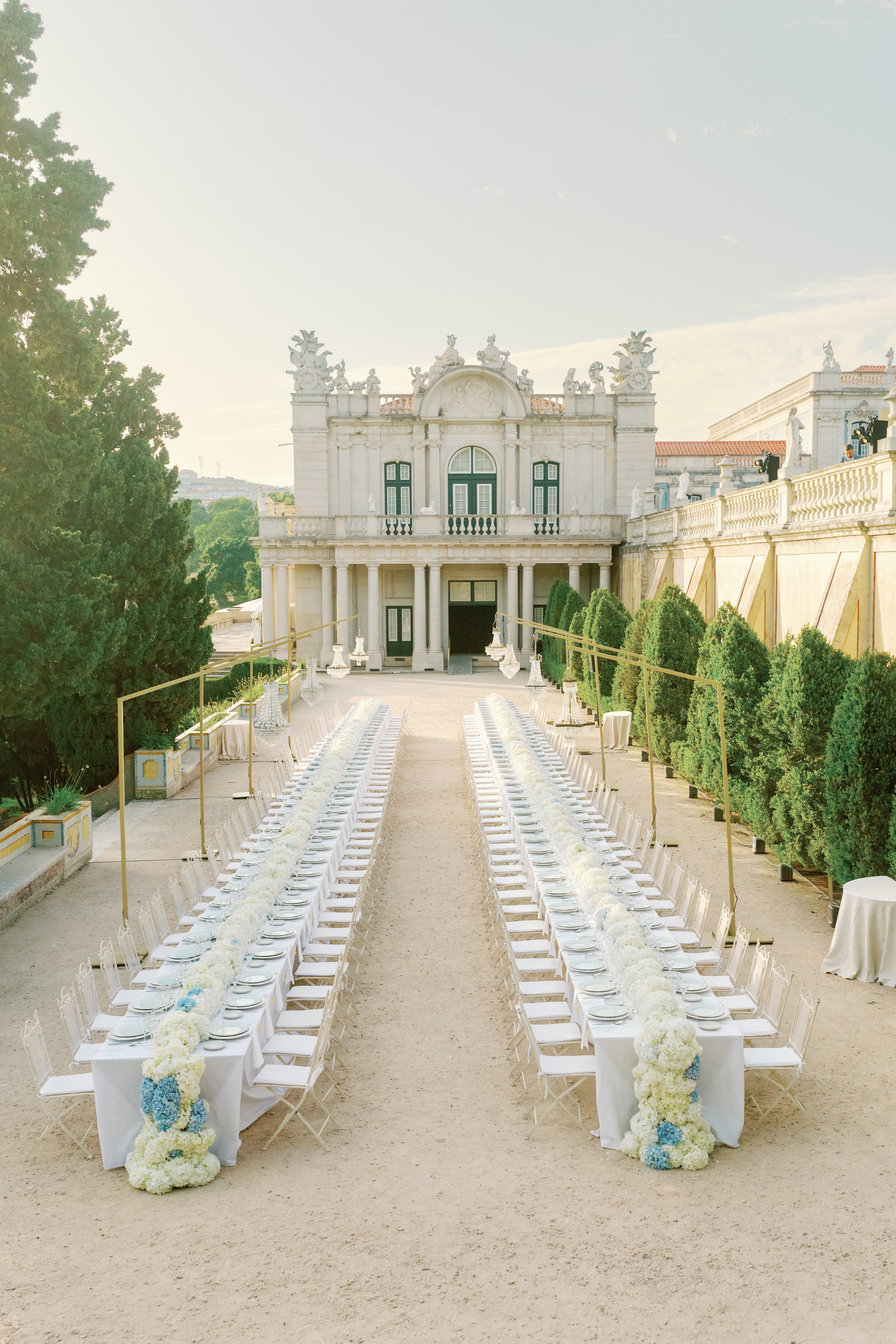 Reception dinner tables